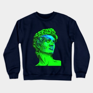 David Skull Interactive Green&Blue Filter T-Shirt By Red&Blue Crewneck Sweatshirt